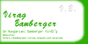 virag bamberger business card
